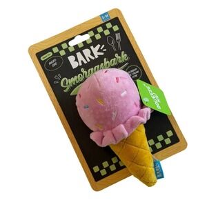 Bark Smorgasbark Slobbery Ice Cream Cone Dog Toy Squeaker Crinkle S/M NEW